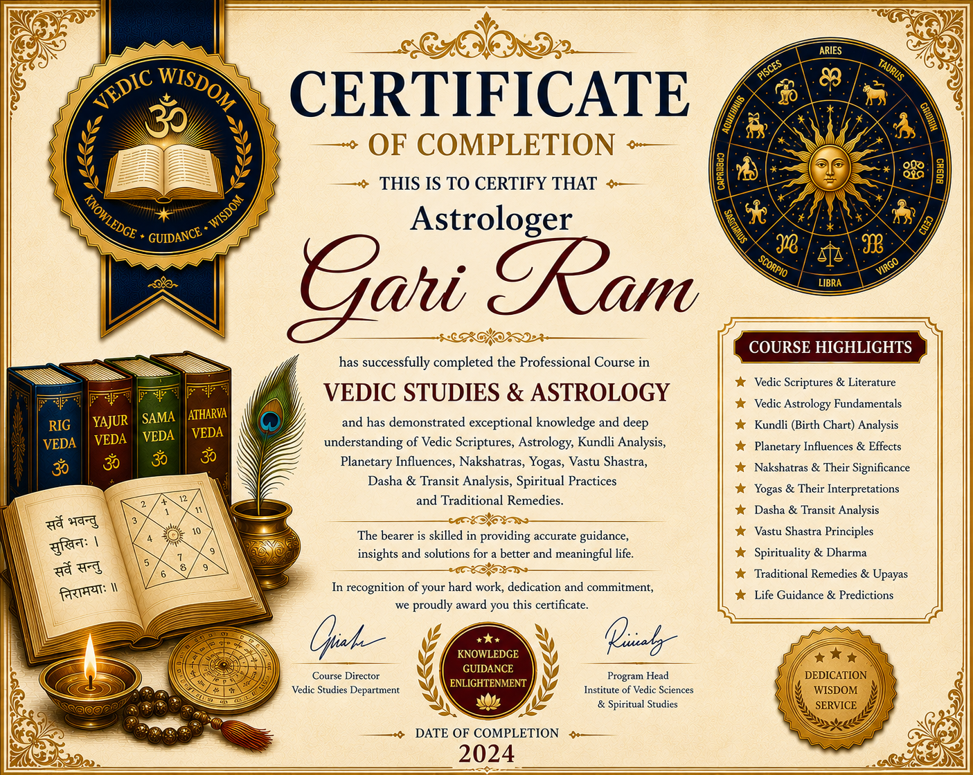 Certified Master Astrologer